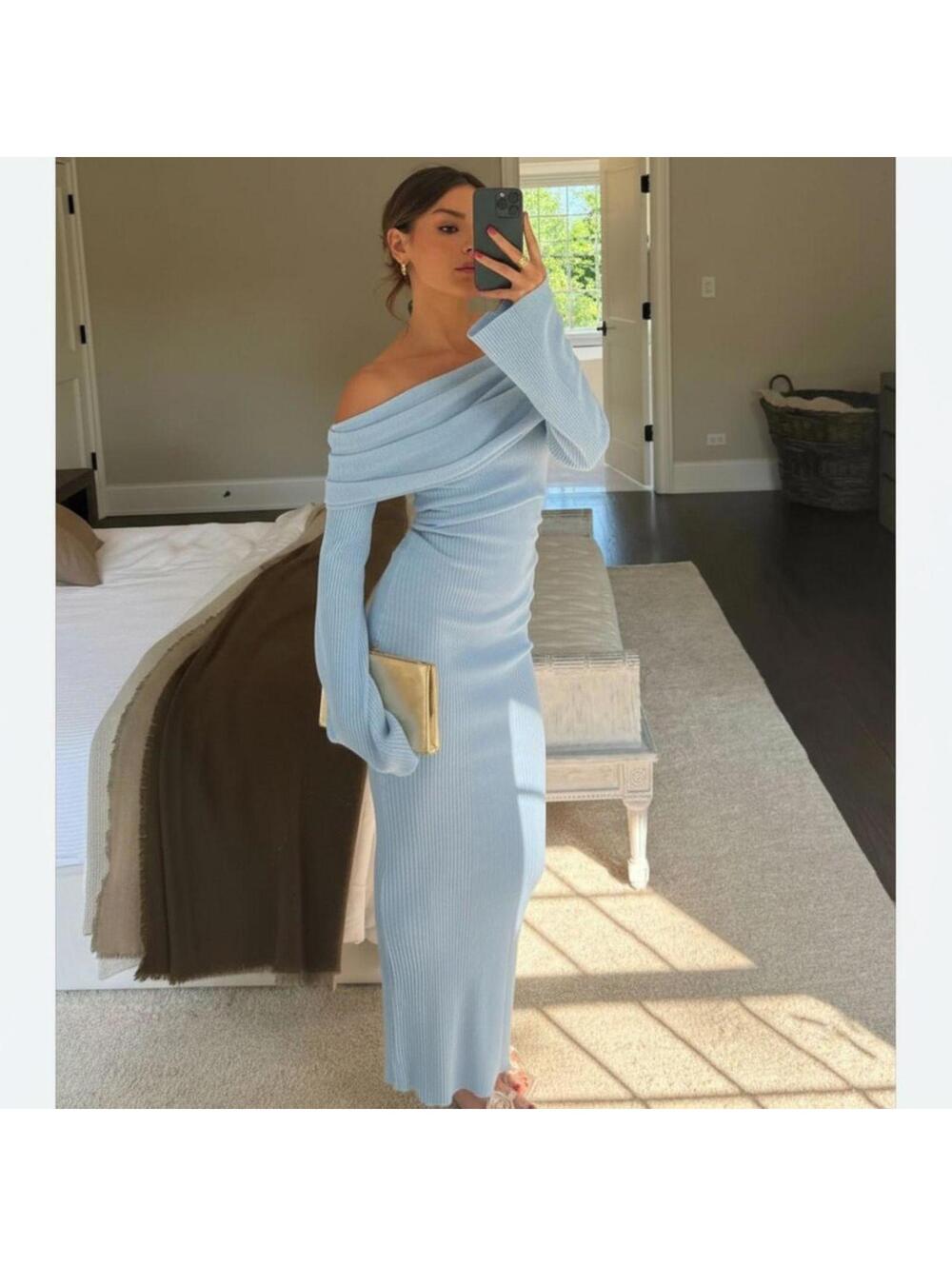 SER.O.YA Galleria Maxi Dress in powder blue